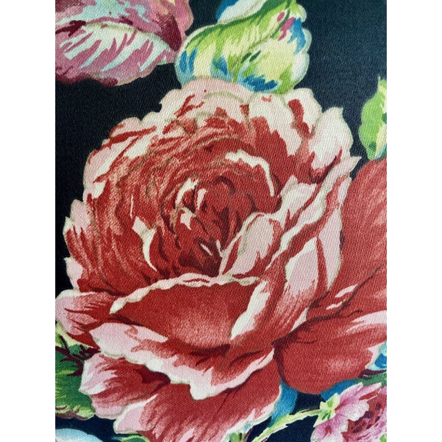 Pair of Custom Made Geisha Floral Down Filled Pillows For Sale - Image 9 of 12