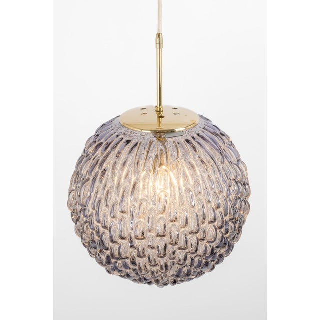 Large Bubble Glass Pendant attributed to Limburg Glashütte, Germany, 1970s For Sale - Image 10 of 14