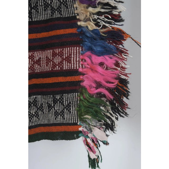 Vintage Colorful Angora Wool Shaggy Rug 3'7" X 5'2" For Sale - Image 9 of 13