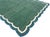 Not Yet Made - Made To Order Handmade Cotton Flat Weave Area Rug, Forest Green, Cream and Teal Blue Scalloped Dhurrie - 8'x10' For Sale - Image 5 of 14