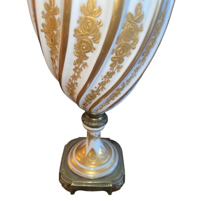 1950s 1950s Sèvres Style Porcelain Table Lamps Signed Weidmann Sèvres - a Pair For Sale - Image 5 of 9