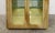 Metal Vintage Laquered Faux Goatskin and Glass Vitrine Cabinets, Pair For Sale - Image 7 of 10