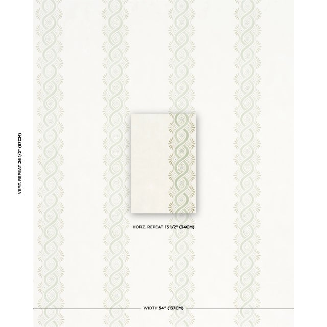 This unique ogee stripe was inspired by ancient frescoes discovered in a French villa. Printed on a mottled ground,...