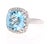 Contemporary 9.33 Carat Blue Topaz Diamond 14 Karat White Gold Engagement Ring, Size 7.5 For Sale - Image 3 of 5