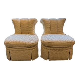Mid 20th Century Slipper Chairs by Century Hickory n.c. For Sale