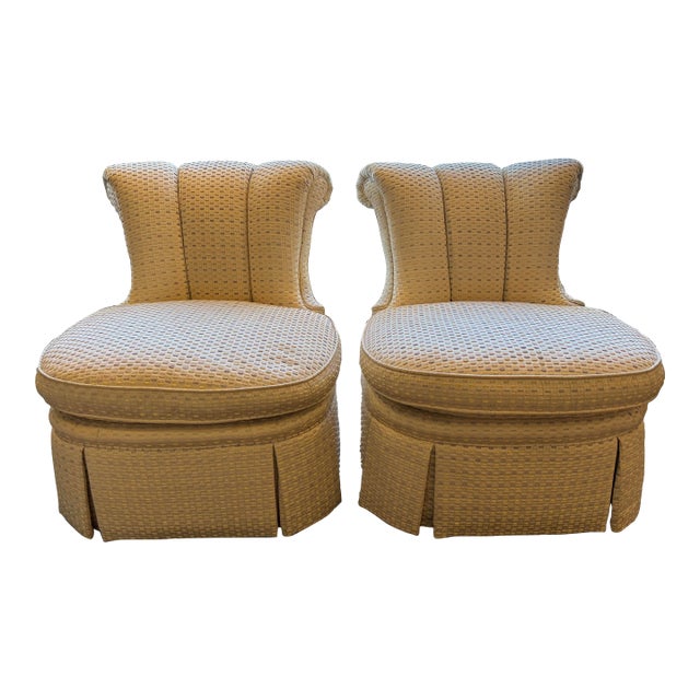 Mid 20th Century Slipper Chairs by Century Hickory n.c. For Sale