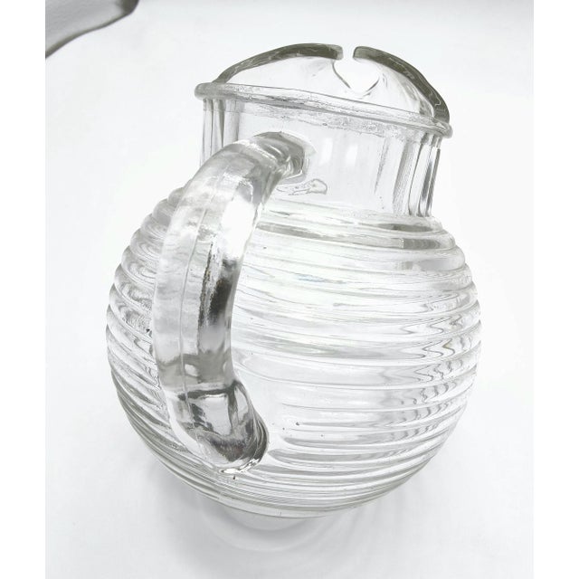 Vintage Clear Depression Glass Pitcher or Vase For Sale In Portland, ME - Image 6 of 10