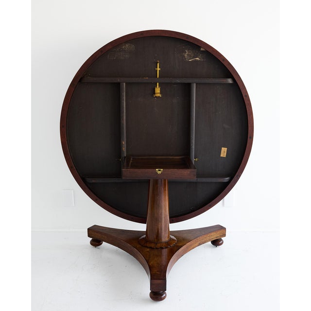William IV Rosewood Tilt-Top Centre Table on Tripartite Pedestal, c.1835 For Sale - Image 9 of 18