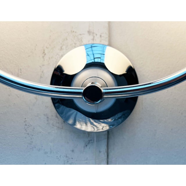 Mid-Century Modern Swiss Space Age Type 1804 Chrome Sconce by E.R. Nele for Temde, 1960s For Sale - Image 9 of 18