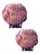 Pink Murano Curvati Ceiling Light or Flushmount, 1990, Set of 2 For Sale