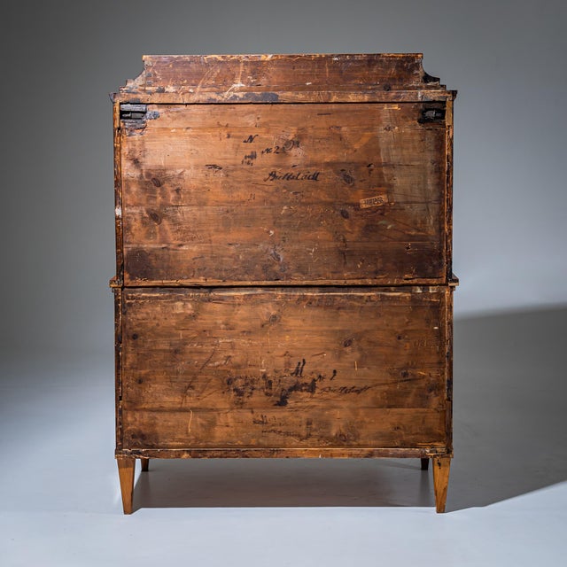 Wood Biedermeier Secretaire Desk in Cherrywood, Germany, 1820 For Sale - Image 7 of 15
