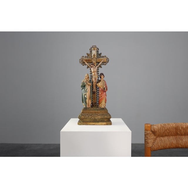 19th Century Neo‑Gothic Crucifix, France For Sale - Image 4 of 15