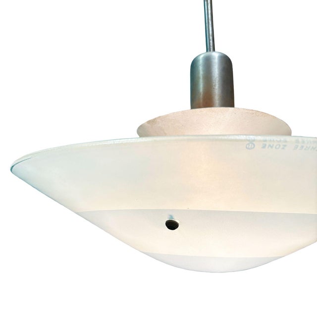 Blue Memphis Streamline Sky Blue Art Glass Chandelier Pendant Light by Three Zone For Sale - Image 8 of 11