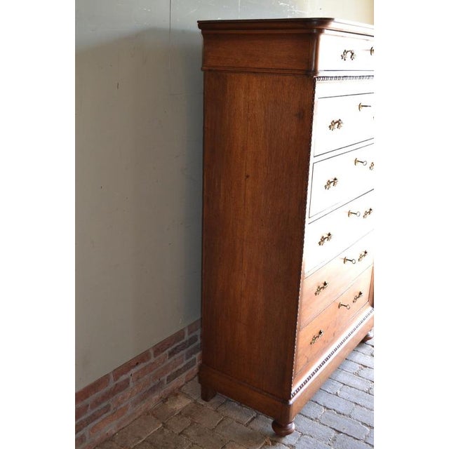 Antique Oak Chiffonier with Secretary, 19th Century For Sale - Image 9 of 12