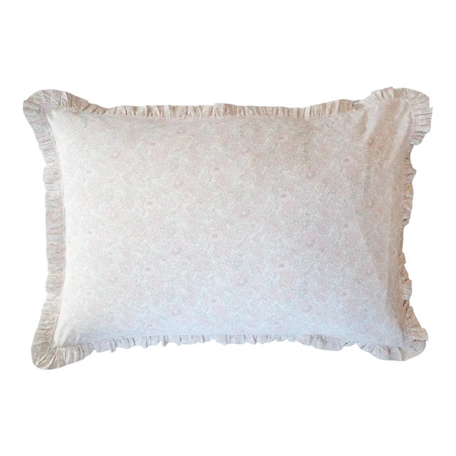 Gathered Edge Pillowcase Made With Liberty Fabric Betsy Lace For Sale