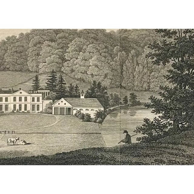 Wood 1818 Steel Engraved Illustration "Wotton in Surrey, the Seat of John Evelyn Esq." For Sale - Image 7 of 7