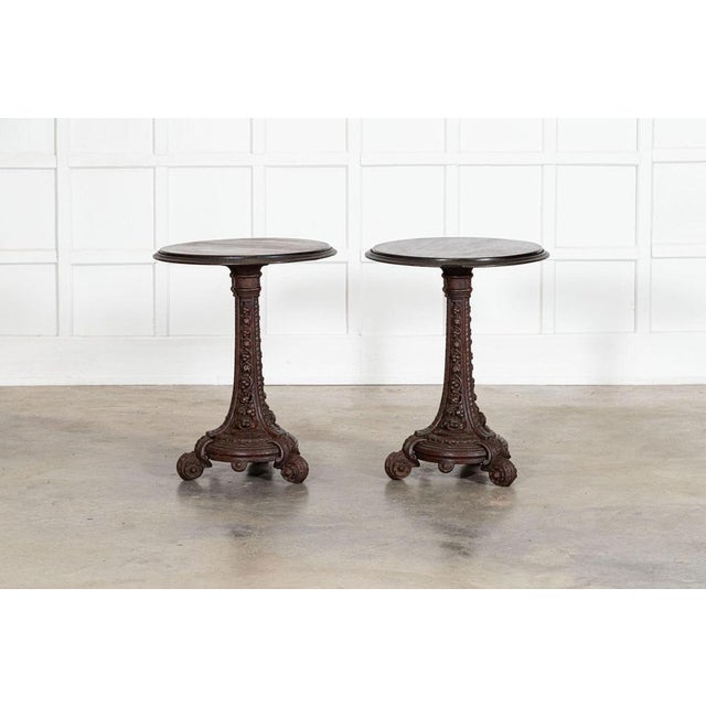 English Mahogany and Painted Cast Iron Tavern Tables, 1860, Set of 2 For Sale - Image 11 of 18