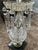 Antique crystal mid-century lamp featuring a faceted crystal body with brass tone accents. A beautiful piece I inherited...