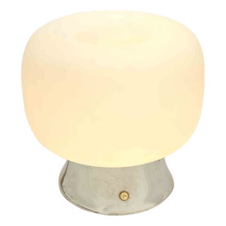 White Glass Lamp, 1970s For Sale