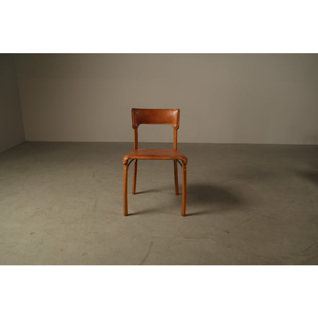 Italian Dining Chairs in Cognac Leather, 1990s, Set of 5 For Sale - Image 4 of 16
