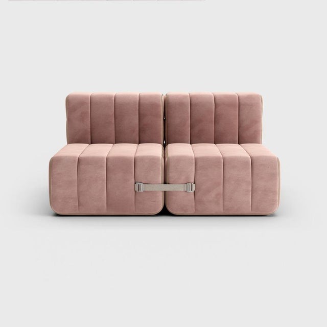 Not Yet Made - Made To Order Curt Modular Set - Flexible 2-Seater - Barcelona - Lotus - V3347/24 (Pink) by Ambivalenz, Set of 4 For Sale - Image 5 of 5