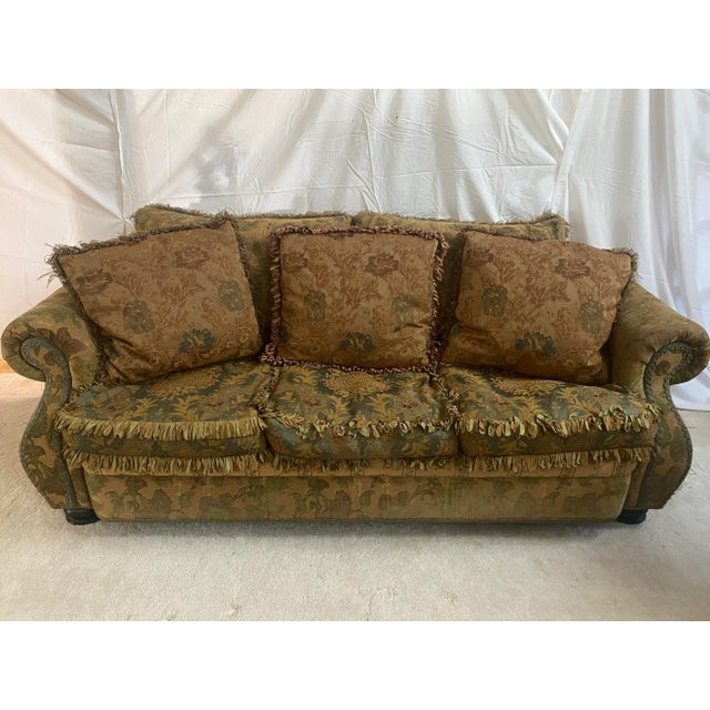 Vintage Exquisite Carol Hicks Bolton and E J Victor Exquisite Sofa With Pillows Excellent Condition For Sale - Image 18 of 18