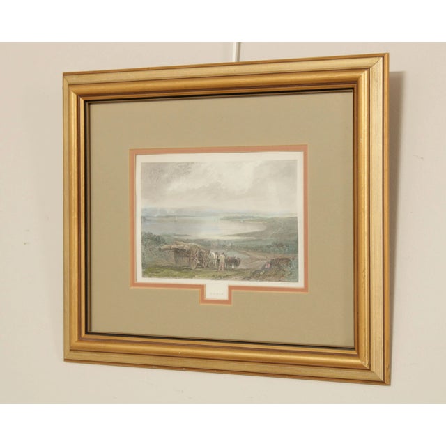 High Quality Antique Hand-Colored Engraving after Joseph Mallord William Turner (British, 1775-1851), 'Poole' Landscape...