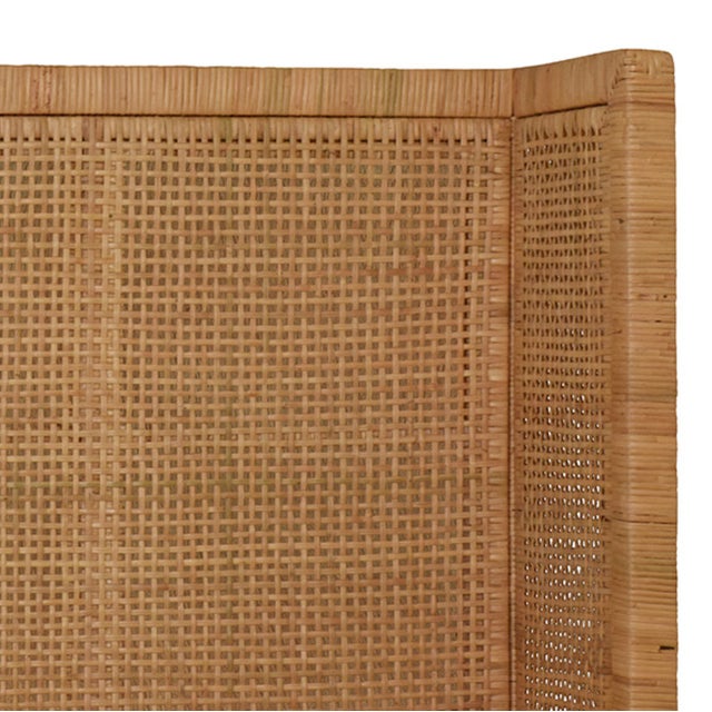 2020s Matthew Izzo Home Dolly King Winged Headboard and Platform in Radio Weave Wrapped Rattan For Sale - Image 5 of 7