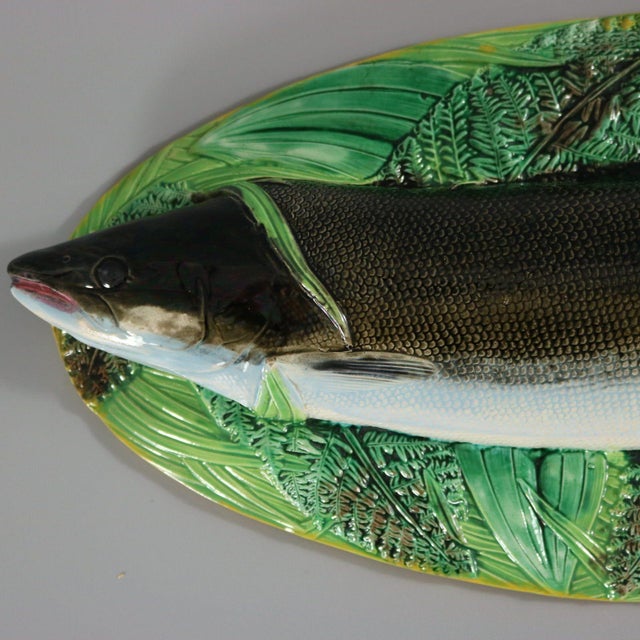 George Jones Majolica Salmon Tureen For Sale - Image 10 of 12