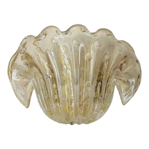 Murano Glass Gold Flecked Giant Clam