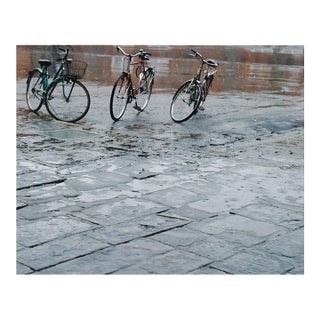 Late 20th Century Street Scene With Bicycles Photograph For Sale