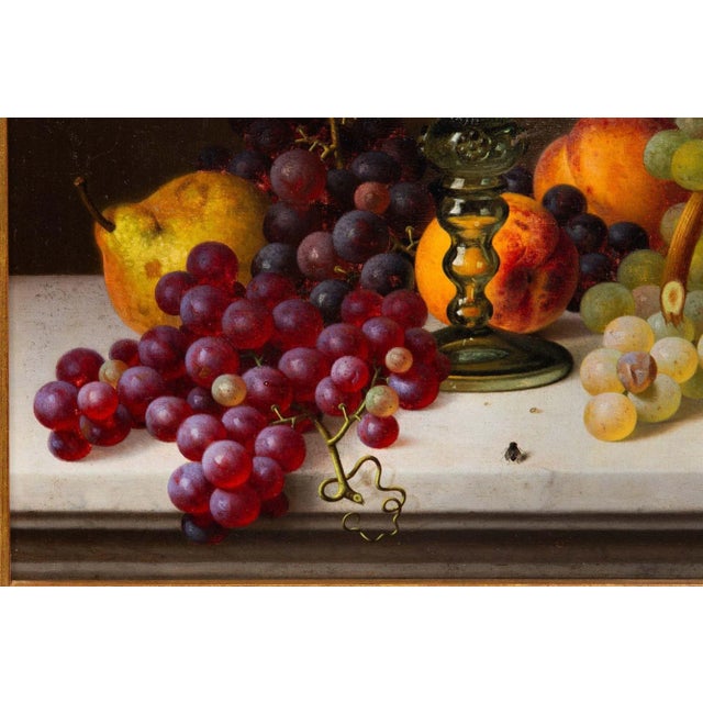 German Realist Still-Life Painting of Fruits and Wine by Gottfried Schultz For Sale - Image 6 of 12