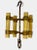 Metal Vintage Gothic Style Medieval French 4 Light Gilt Iron Chandelier Fixture With Large Wax Candles For Sale - Image 7 of 7