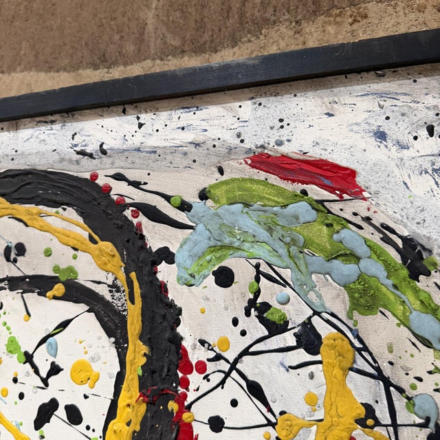 Abstract Expressionist Painting Textured "Drip" or "Splatter" After Jackson Pollock For Sale - Image 14 of 18