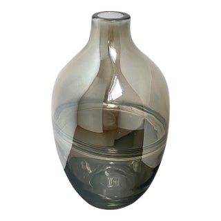 Late 20th Century Furnishings Hand Blown Mirrored Glass Vase For Sale