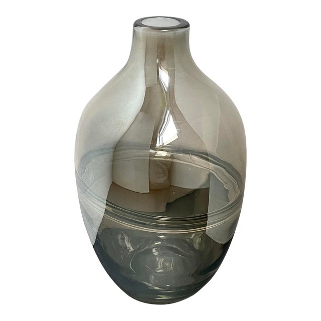Late 20th Century Furnishings Hand Blown Mirrored Glass Vase For Sale