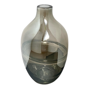 Late 20th Century Furnishings Hand Blown Mirrored Glass Vase