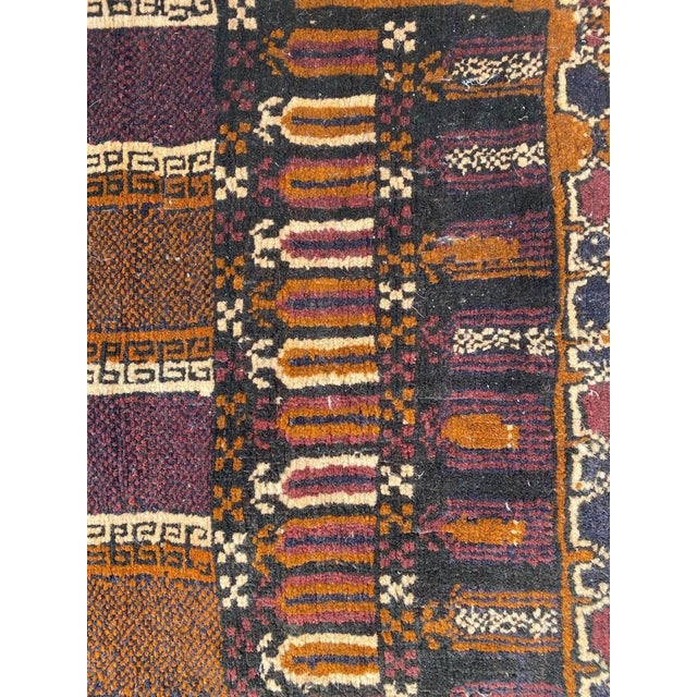 1970s Small Vintage Baluch Afghan Rug For Sale - Image 5 of 18