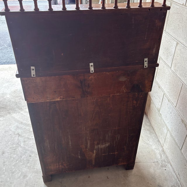 1900 - 1909 1900-1909 Victorian Davenport Slant Top Desk For Sale - Image 5 of 10