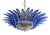 Murano Pendant Light with Palmette and Blue Glasses, 1990 For Sale
