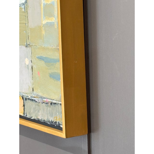 Tan Claiborne Riley “House #4” Acrylic and Collage on Canvas For Sale - Image 8 of 9