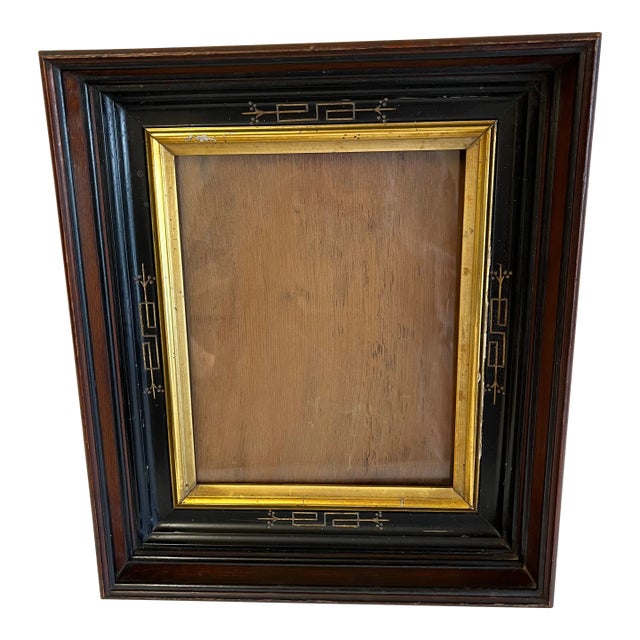 Antique English Westlake Ebonized and Gilt Frame For Sale
