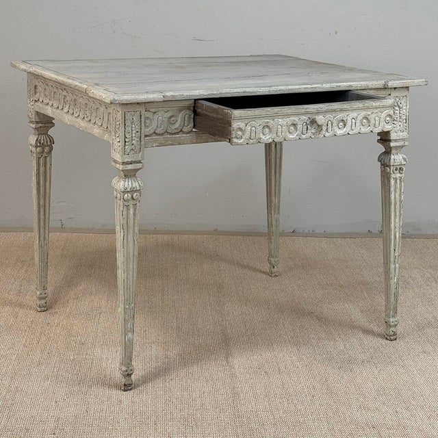 18th Century Swedish Painted Center Table ~ Writing Desk For Sale - Image 16 of 18