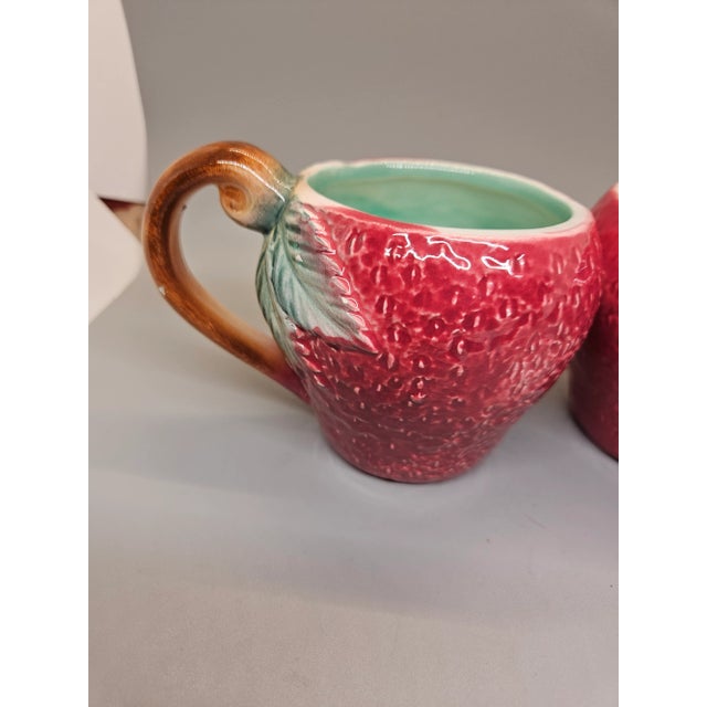 Vintage Ancora Strawberry Coffee Mugs, Made in Itay
