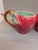 Vintage Ancora Strawberry Coffee Mugs, Made in Itay