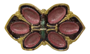 C.1870 Majolica Palissy Egg Handled Platter