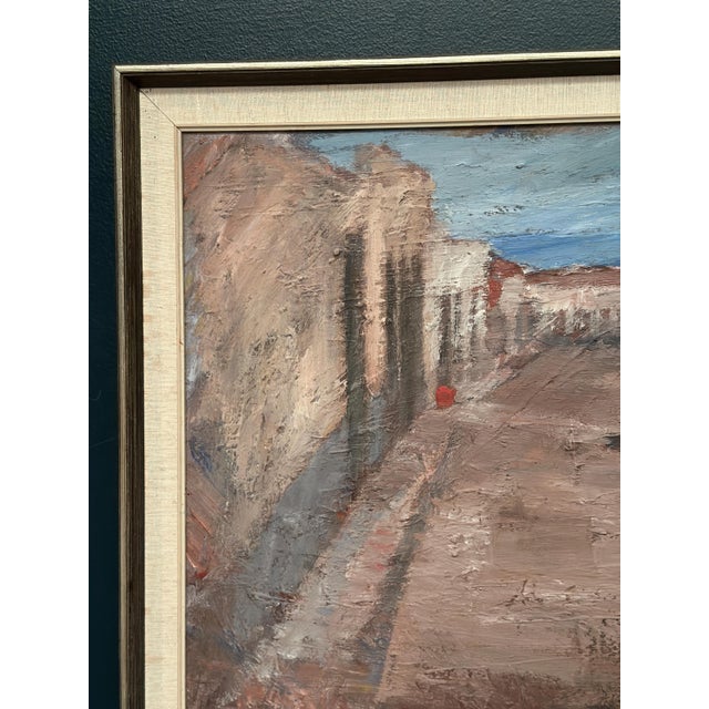 Jean Ragnar, Village Street with Houses, 1960s, Oil Painting on Canvas, Framed For Sale - Image 10 of 18