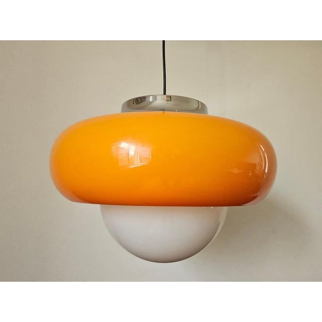 1970s Large Mid-Century Pendant by Guzzini for Meblo, 1970s For Sale - Image 5 of 15