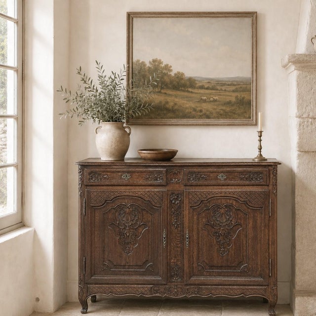 The warmth of old oak, the strength of provincial craftsmanship, and the graceful movement of Louis XIV inspiration come...