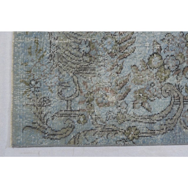 1960's Turkish Vintage Hallway Oushak Runner-2'6" X 9'5" For Sale - Image 9 of 11